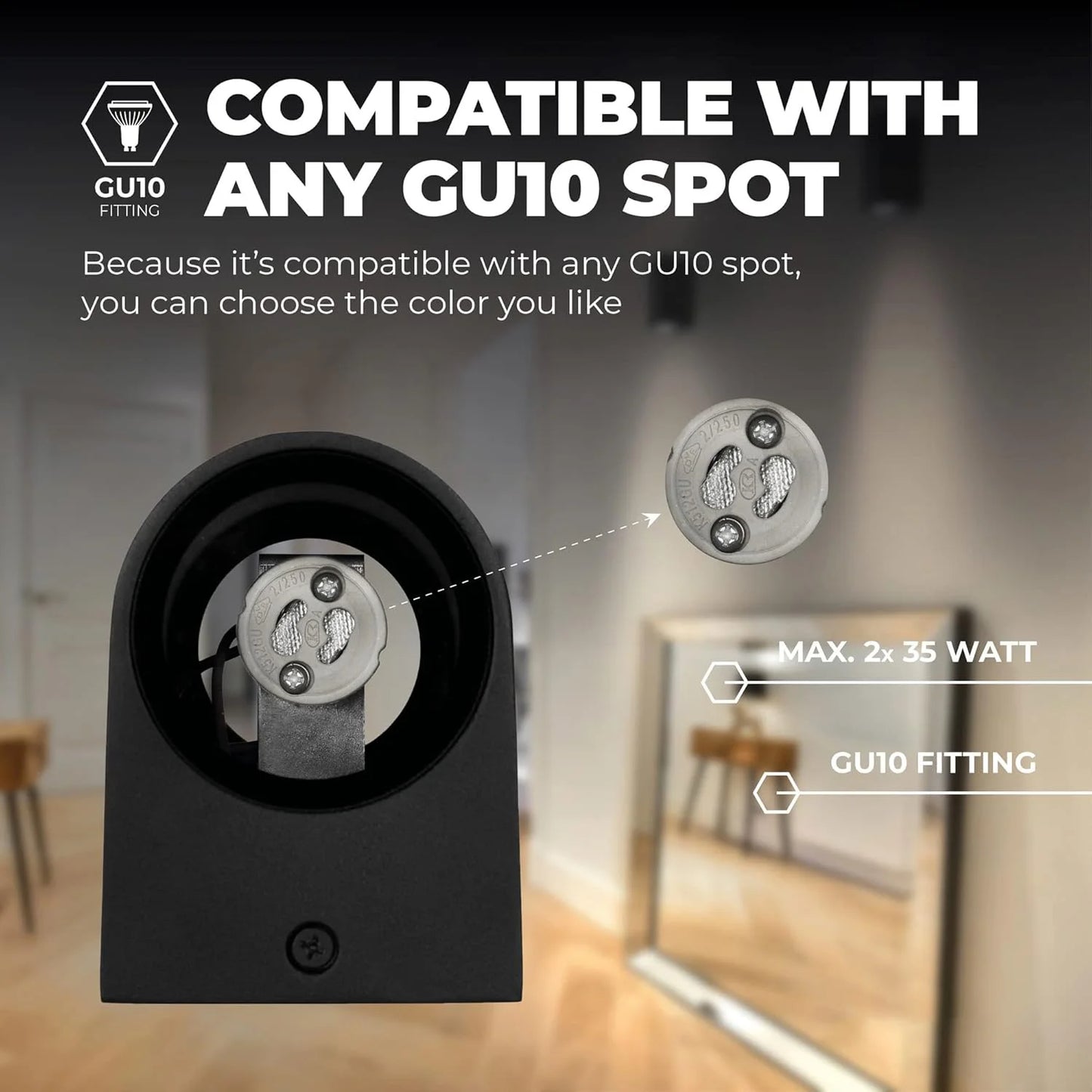Ultralight Wall Modern Frame GU10 - LED Up & Down Outdoor Wall Lighting (BD1002)
