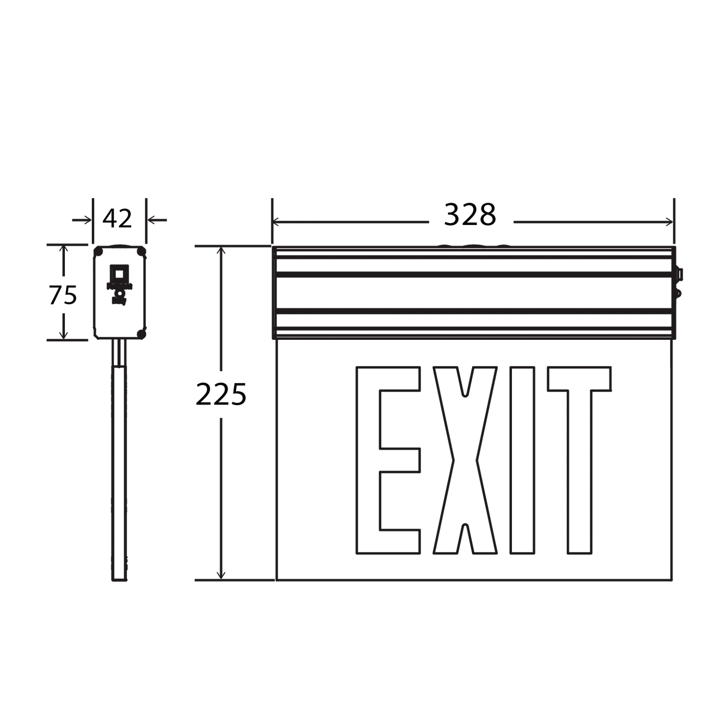 Ultralight Emergency LED Exit Signs 3.5W (JELEX)