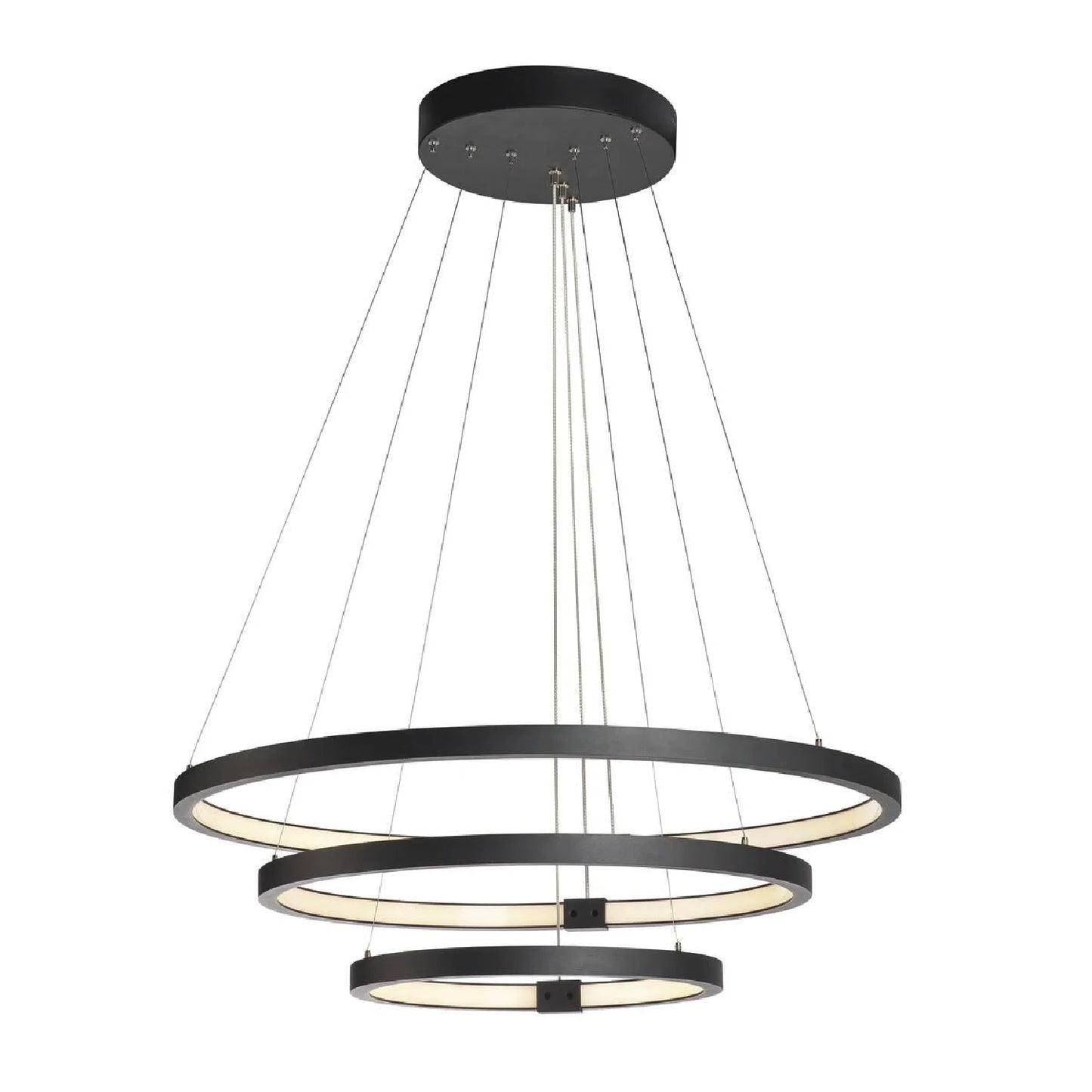LED Pendant Light (BR4822) – 3-in-1 Suspended Modern Chandelier with Silicon Ring Diffuser