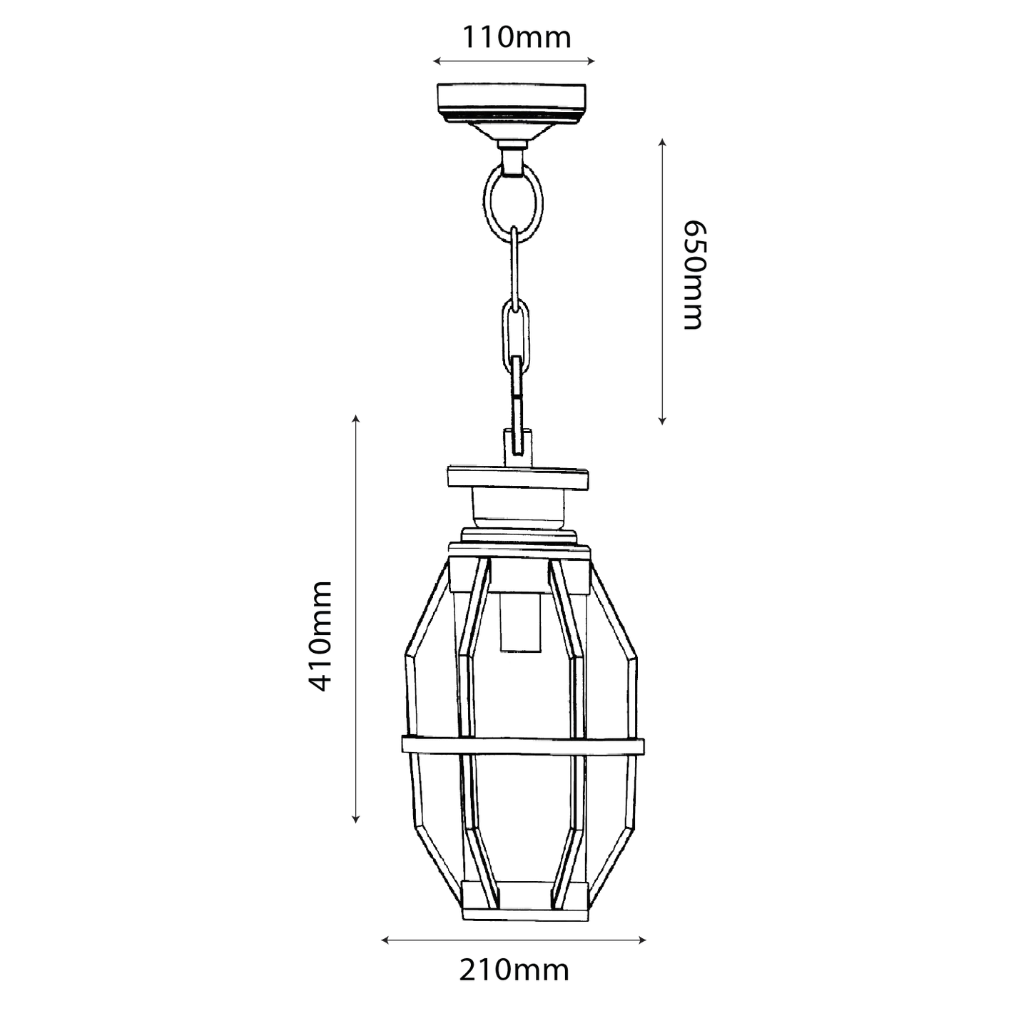 Ultralight Lantern Outdoor Lighting Design E27 (0445-Family)