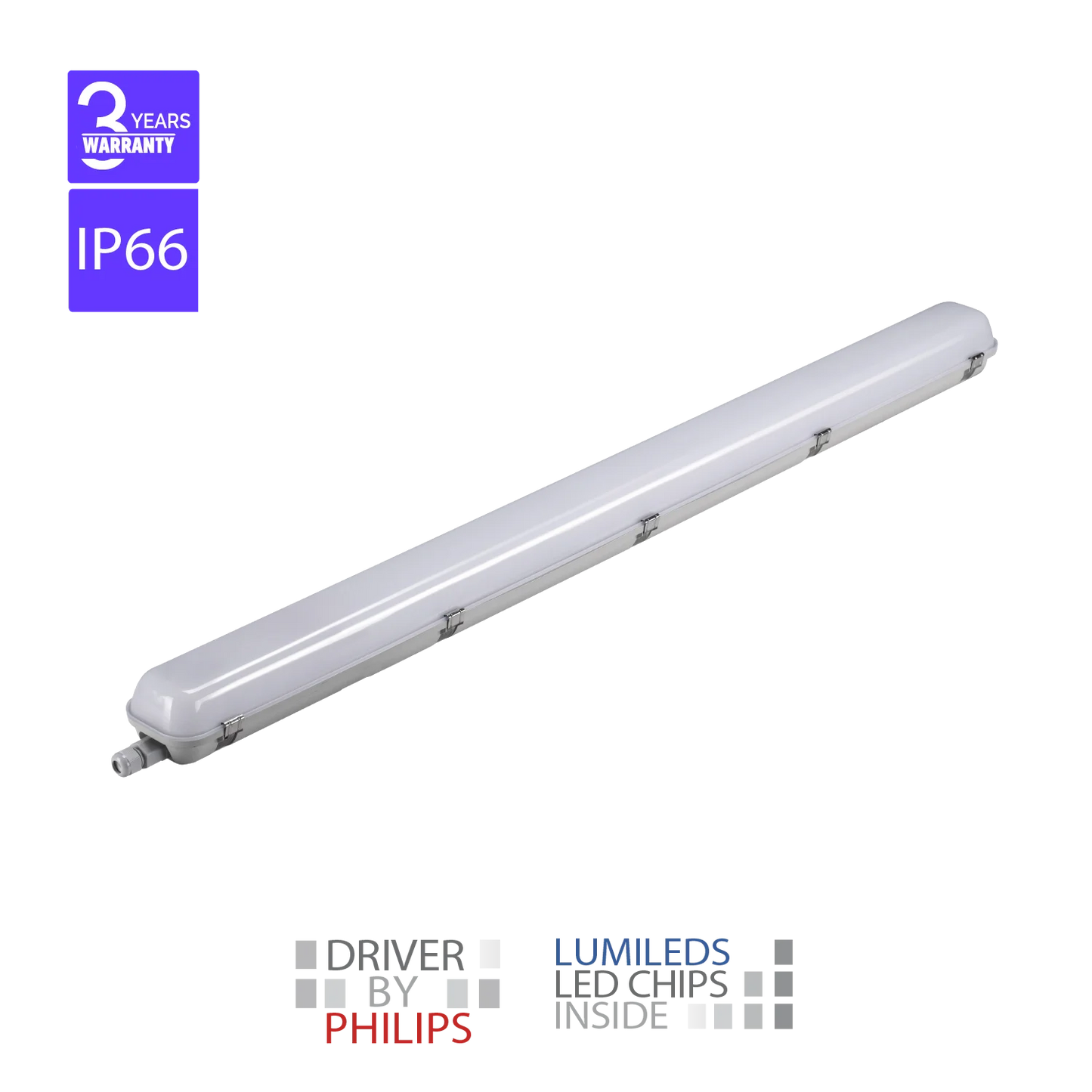 Ultralight Water Proof LED Batten Light 50W IP66 (WL-TR12095 PC)