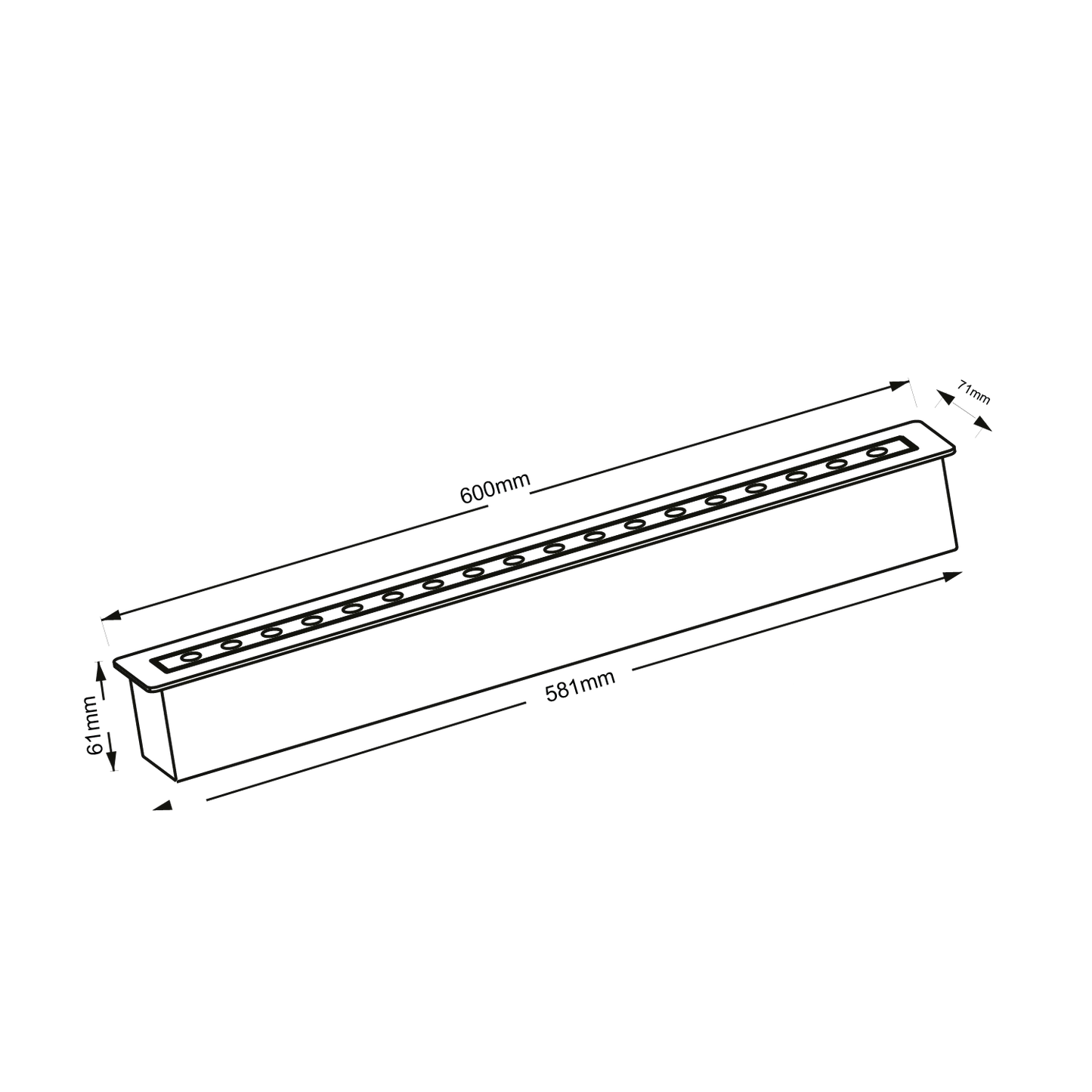 Ultralight Linear Inground Light IP67 (BD9007)