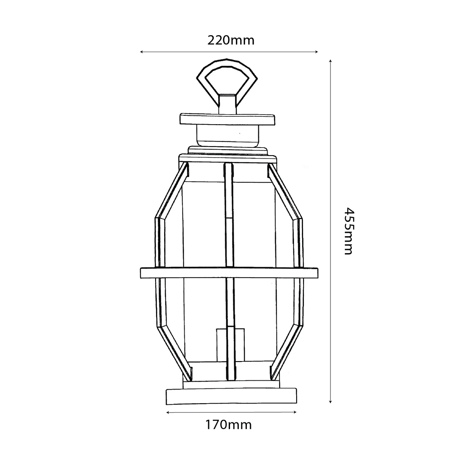 Ultralight Lantern Outdoor Lighting Design E27 (0445-Family)