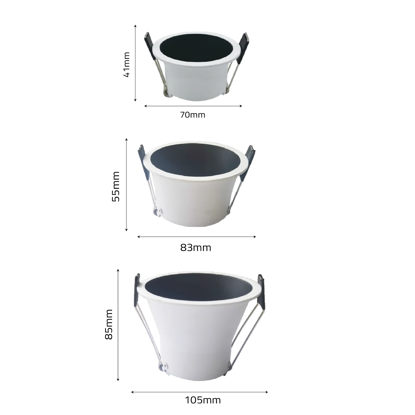 إطار سبوت لايت داخلي – تصميم مضاد للوهج بمقاسات متعددة (BA352)