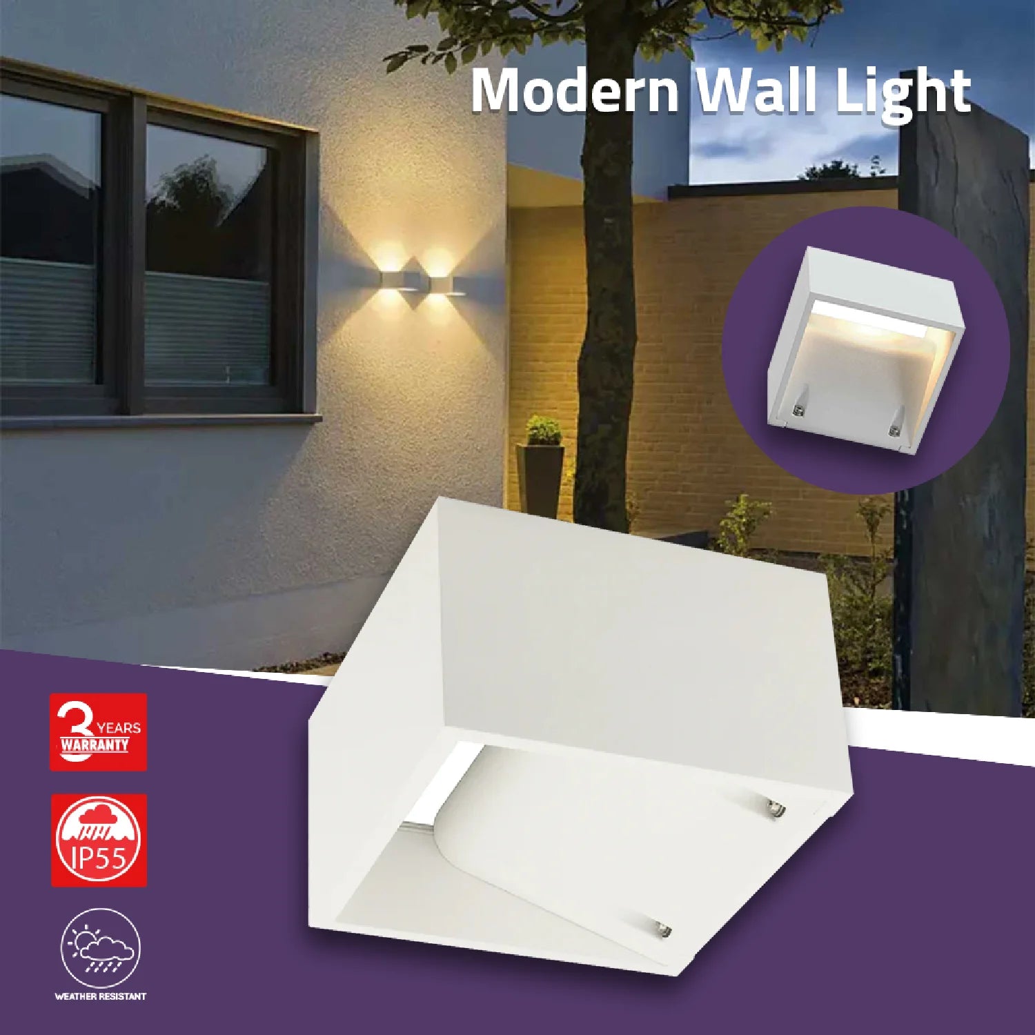 Ultralight LED Up and Down Wall Light (1048G03)
