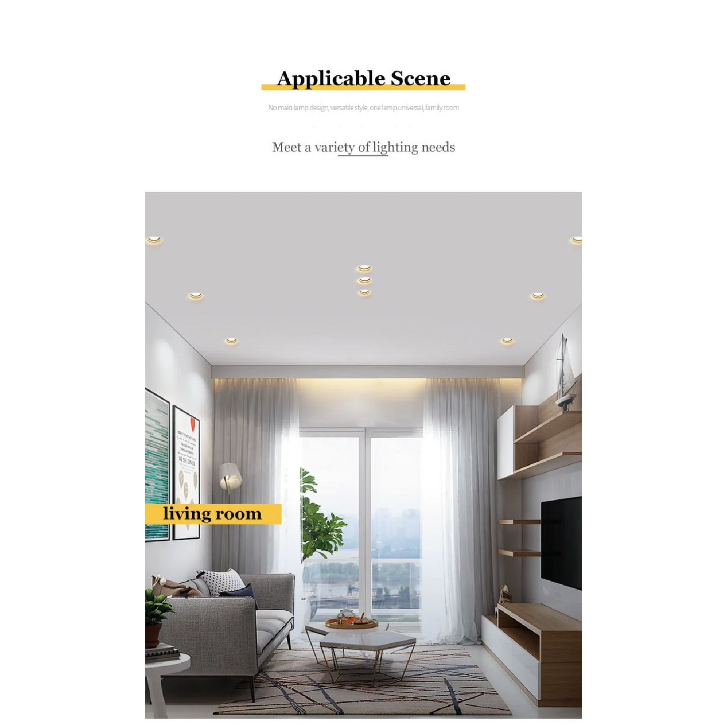 Ultralight Gypsum Spot Light Frame GU10 - Elegant Design (MC-9130)