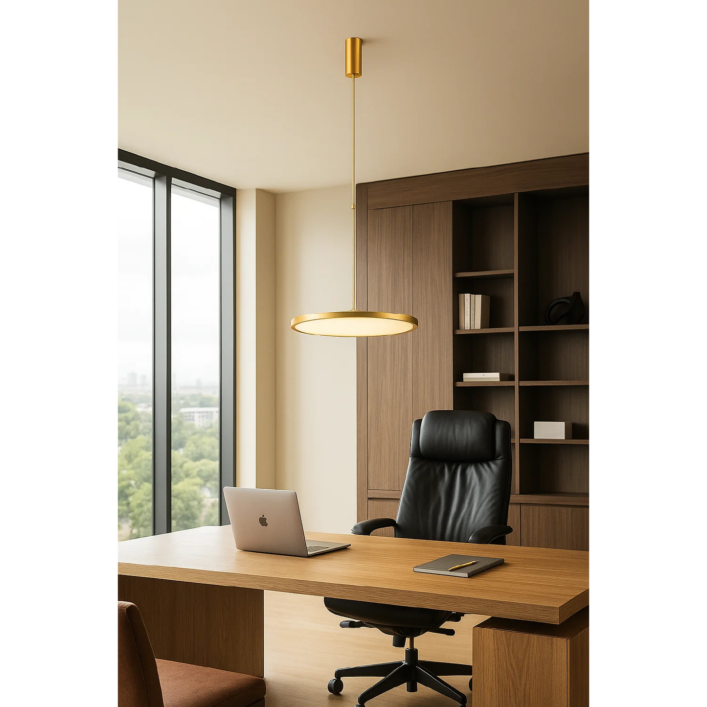 LED Pendant Light (BR6129) – Modern Suspended Decorative Ring Light with High CRI, Osram LED Chip, and Opal Diffuser