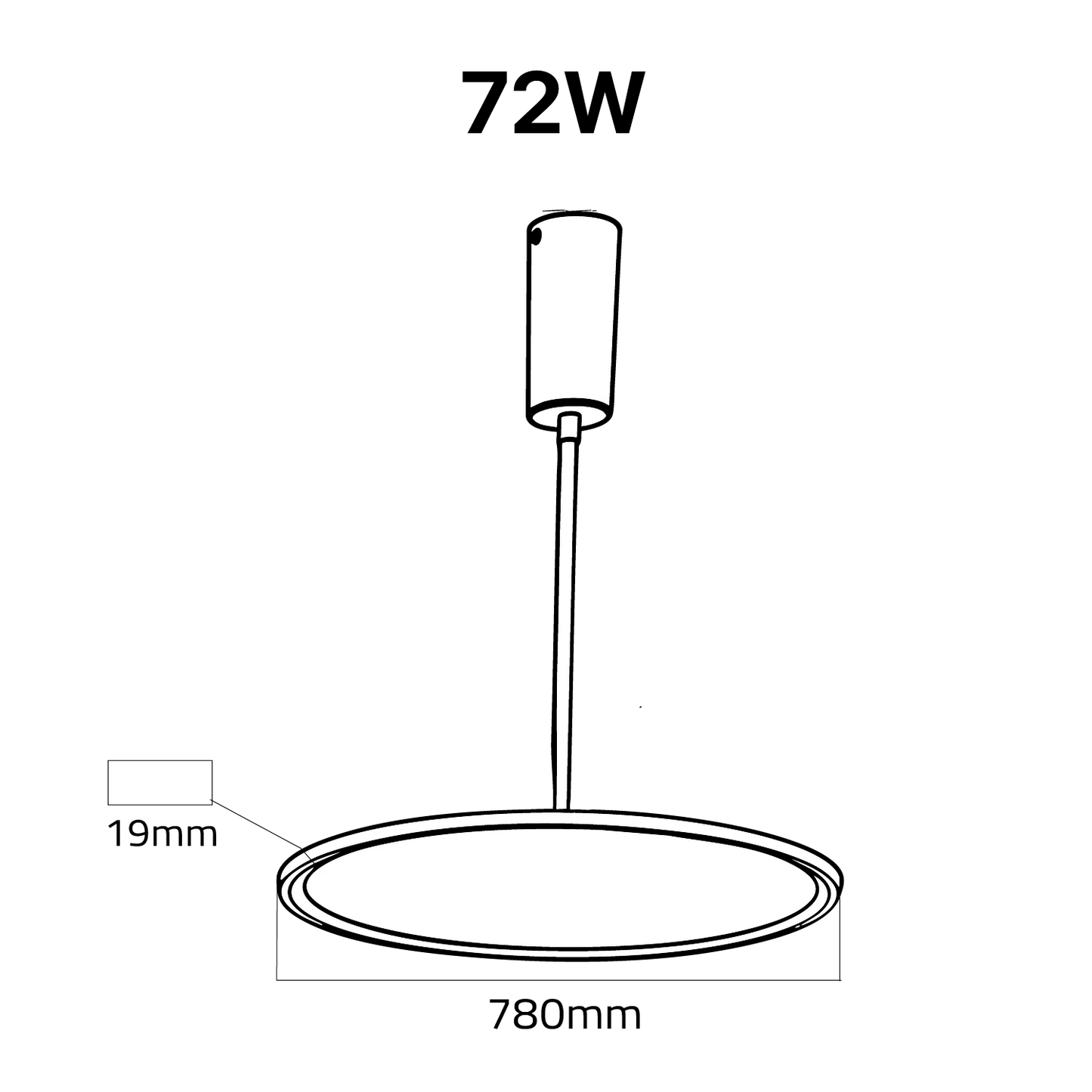 LED Pendant Light (BR6129) – Modern Suspended Decorative Ring Light with High CRI, Osram LED Chip, and Opal Diffuser