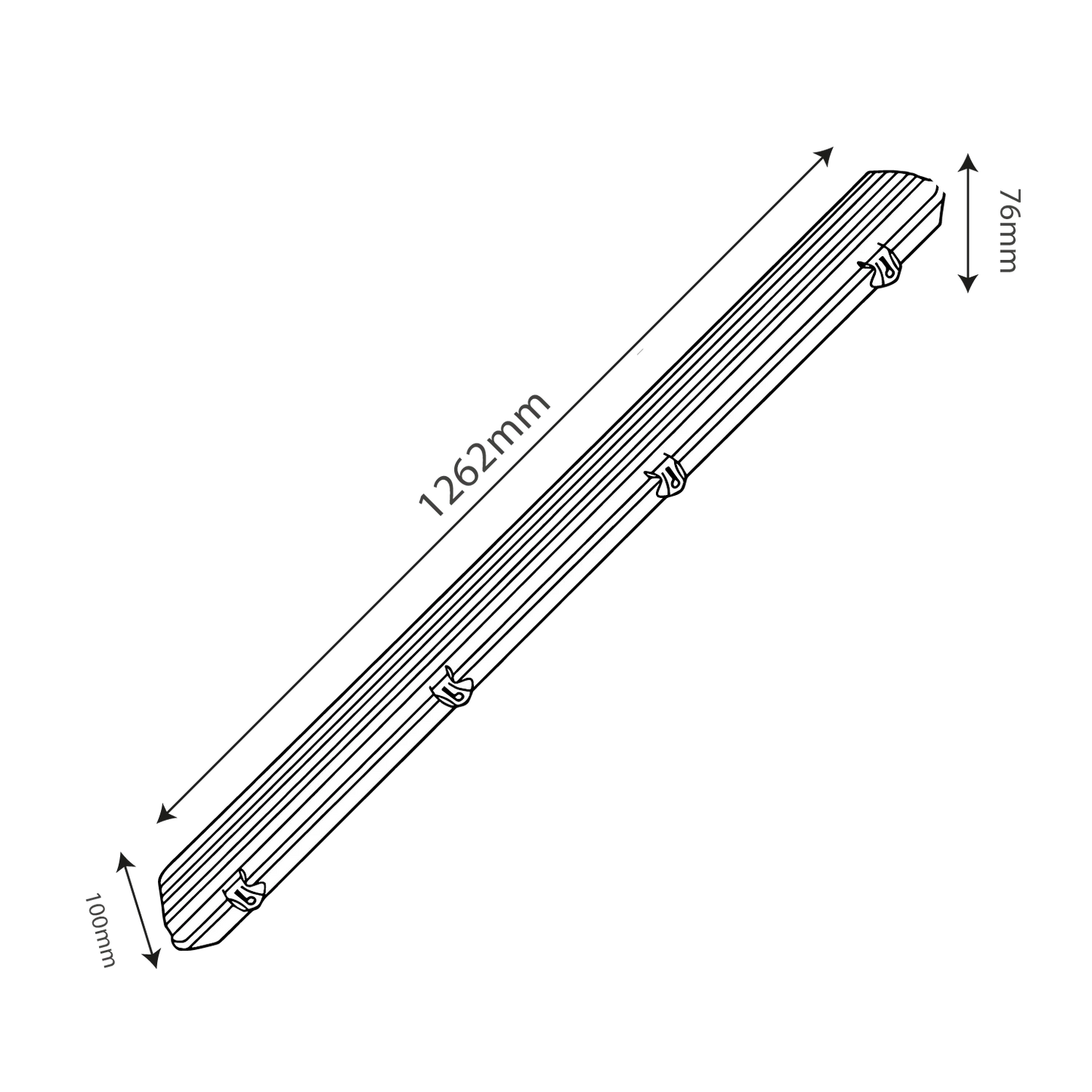 Ultralight TRI-Proof Frame - Double G13 - IP65 (WY-TRD)