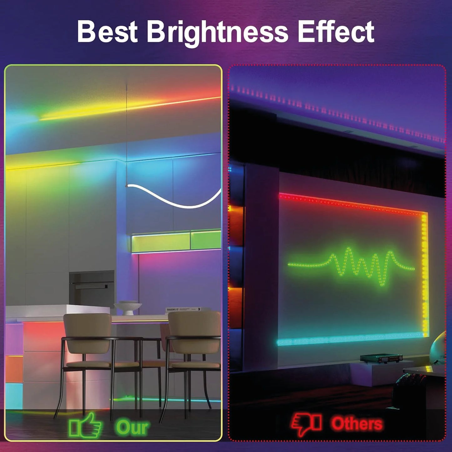 Ultralight USB Neon LED Strip Light with Music Sync & Smart Control – 5M (RGB Flex Light)