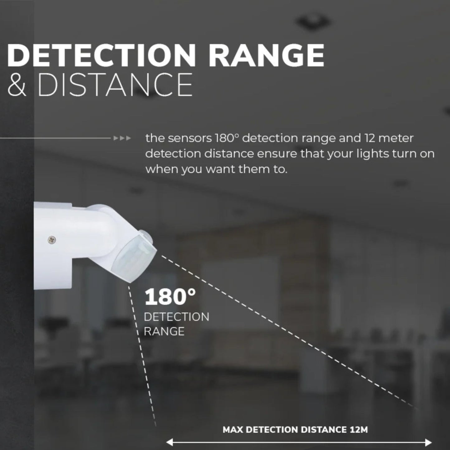 Ultralight Infrared Motion Sensor IP65 - 180° Rotating Joint 5 Years Warranty (ST15B)