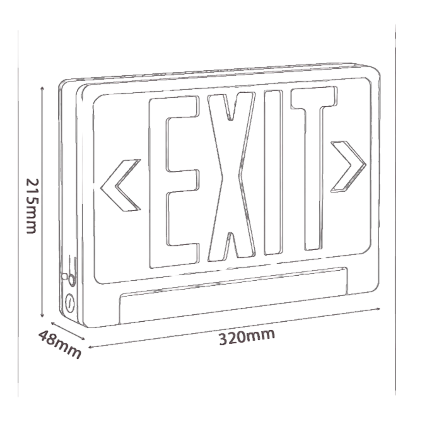 Ultra Light LED Emergency Exit Light – 2W Green Safety Sign & 3‑Year Warranty (CR‑7024AR)
