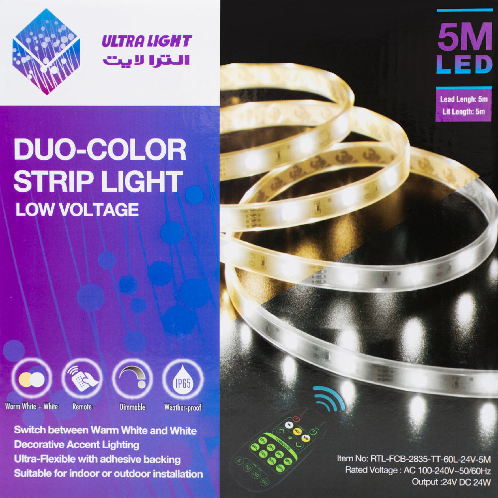 Ultralight 5M RGB Strip Light 24Vdc (RTL-FCB-2835-60L)
