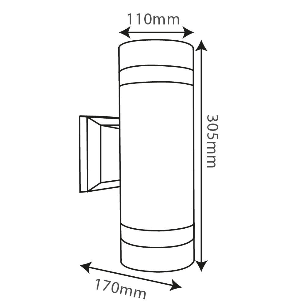Ultralight Bi-Directional Black Wall Sconce (YJ2013/2 COB)