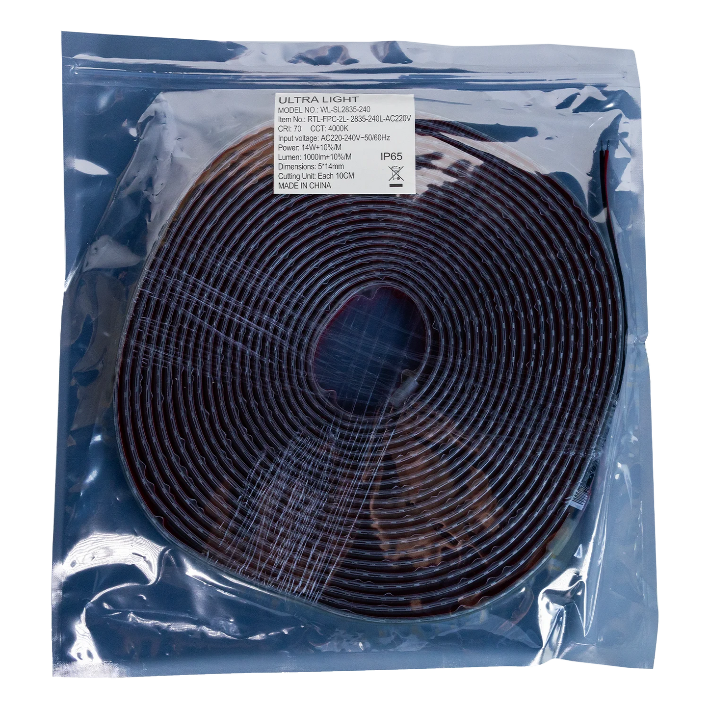 Ultralight Outdoor LED Strip 220 V IP65 – Double-Row Strip (RTL-FPC-2L-2835)