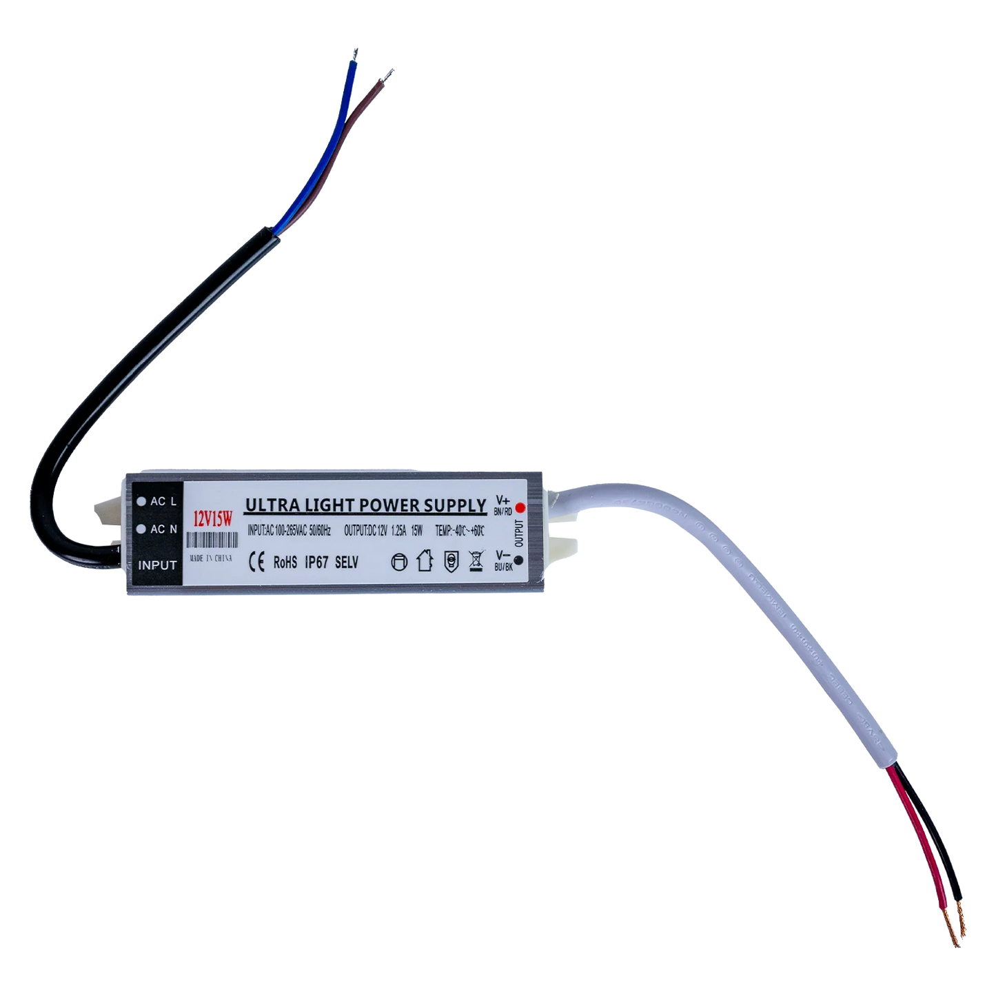 Ultralight Power Supply 12V 15W IP67