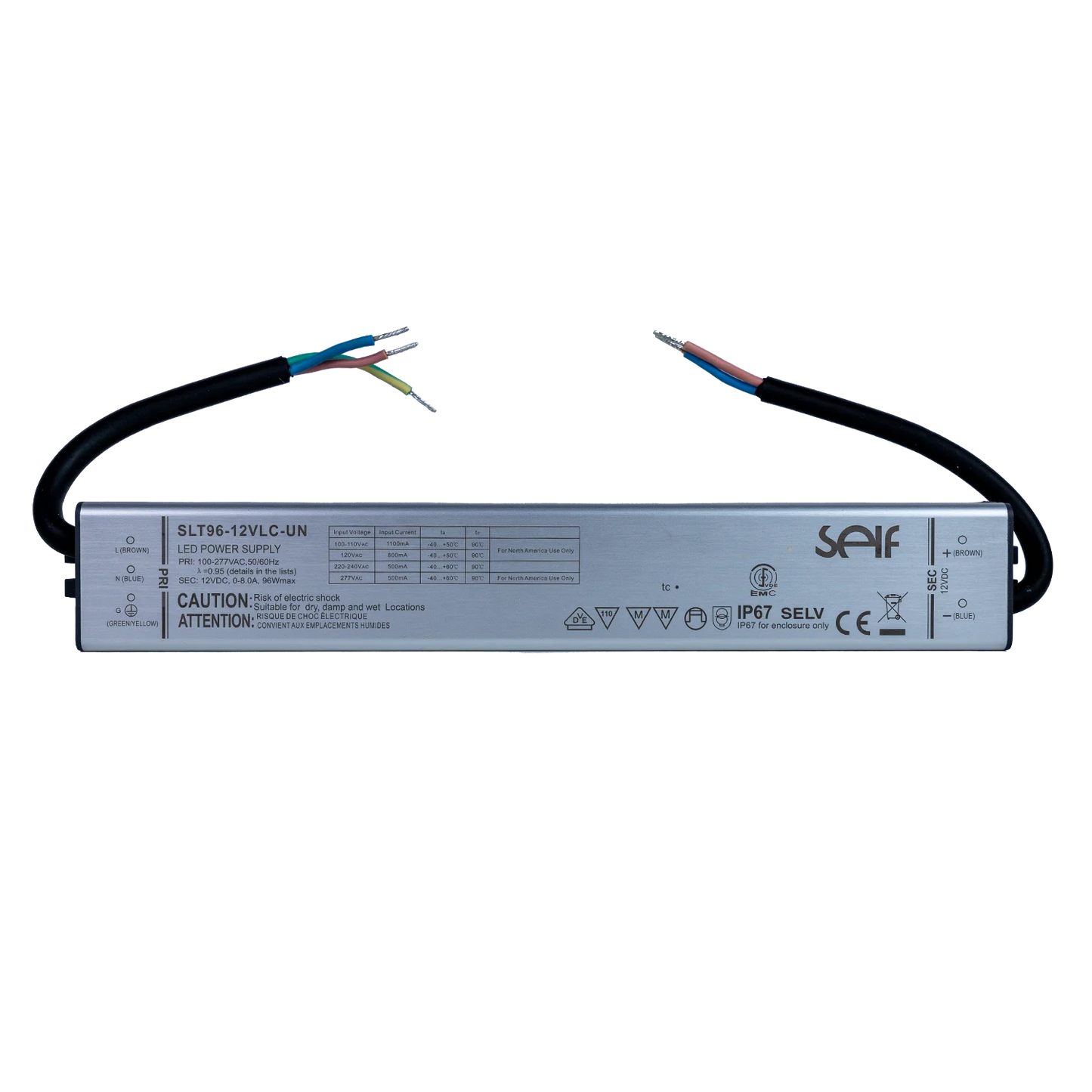 Ultralight Power Supply 12V 96W IP67 (SLT96)
