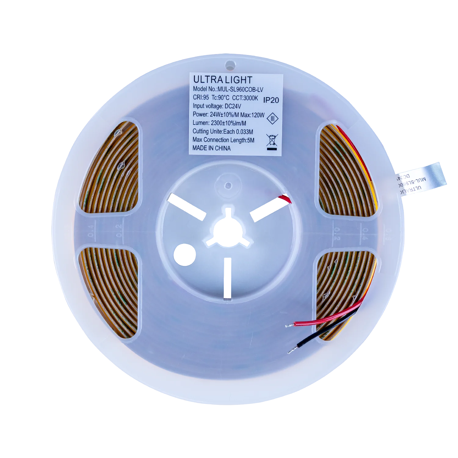 Ultra Light Double Line COB LED Strip Light 24W/m – 5M, High CRI >95 (COB-960p)