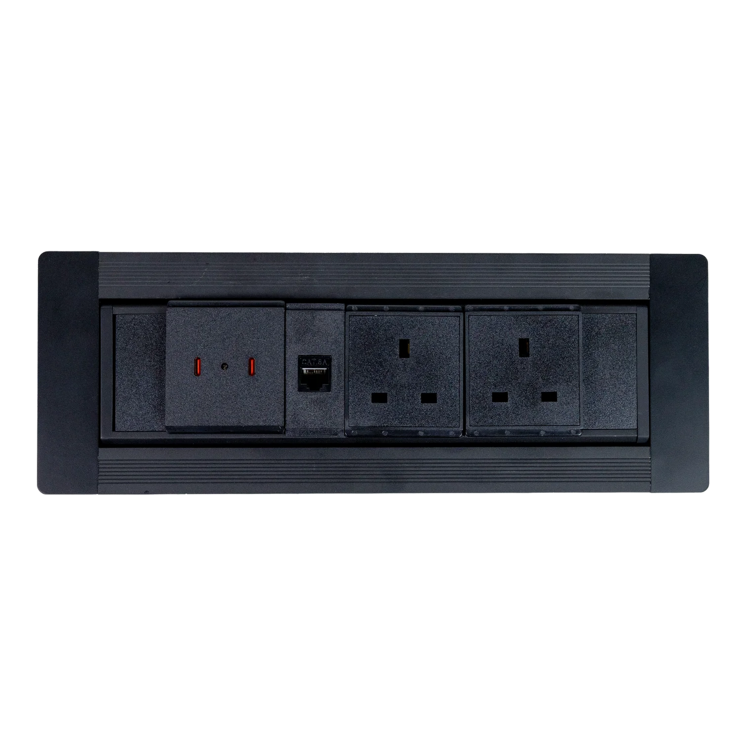 Ultralight Hidden Electric Desktop Socket | Manual Flip-Up Table Box (STS-256)