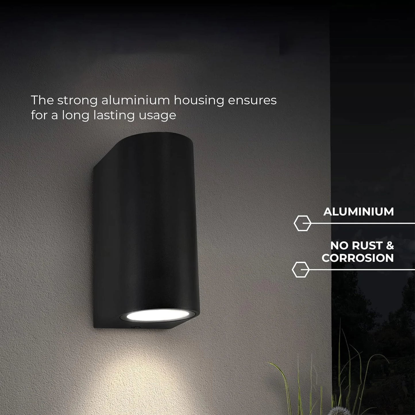 Ultralight Wall Modern Frame GU10 - LED Up & Down Outdoor Wall Lighting (BD1002)