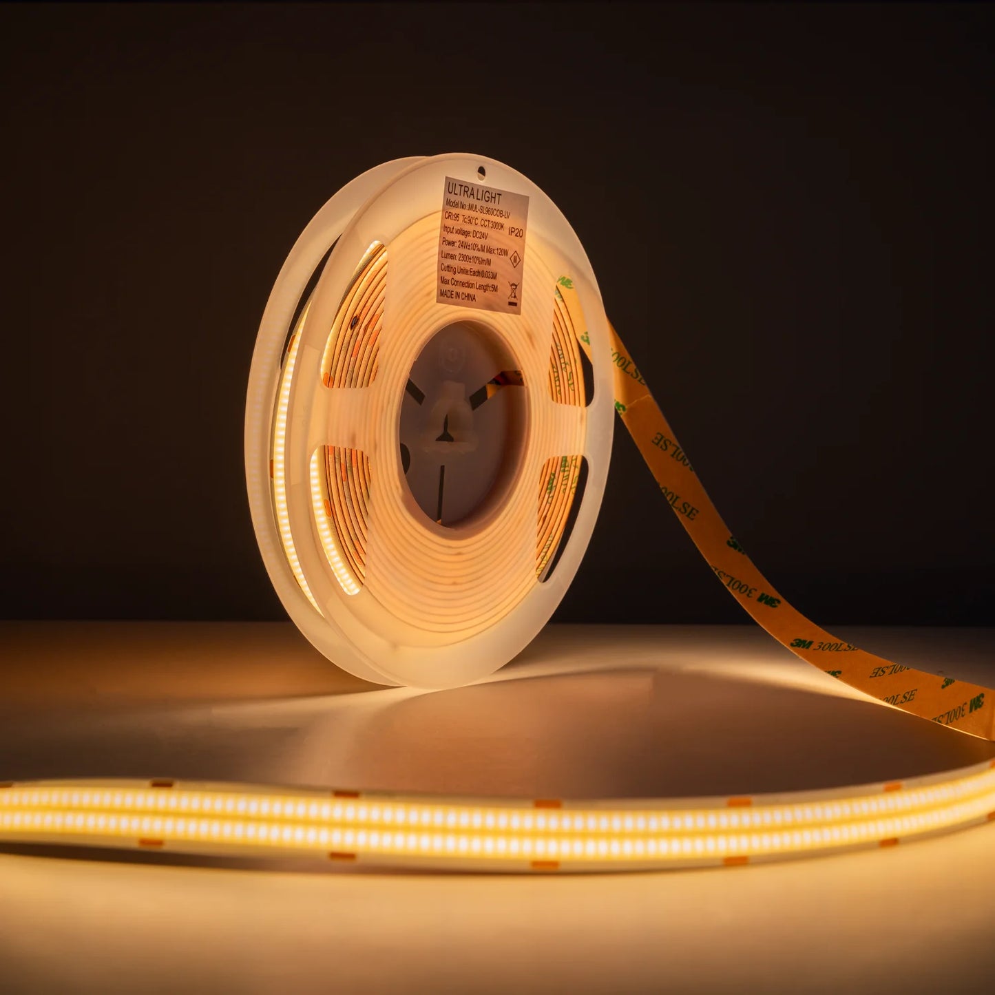 Ultra Light Double Line COB LED Strip Light 24W/m – 5M, High CRI >95 (COB-960p)