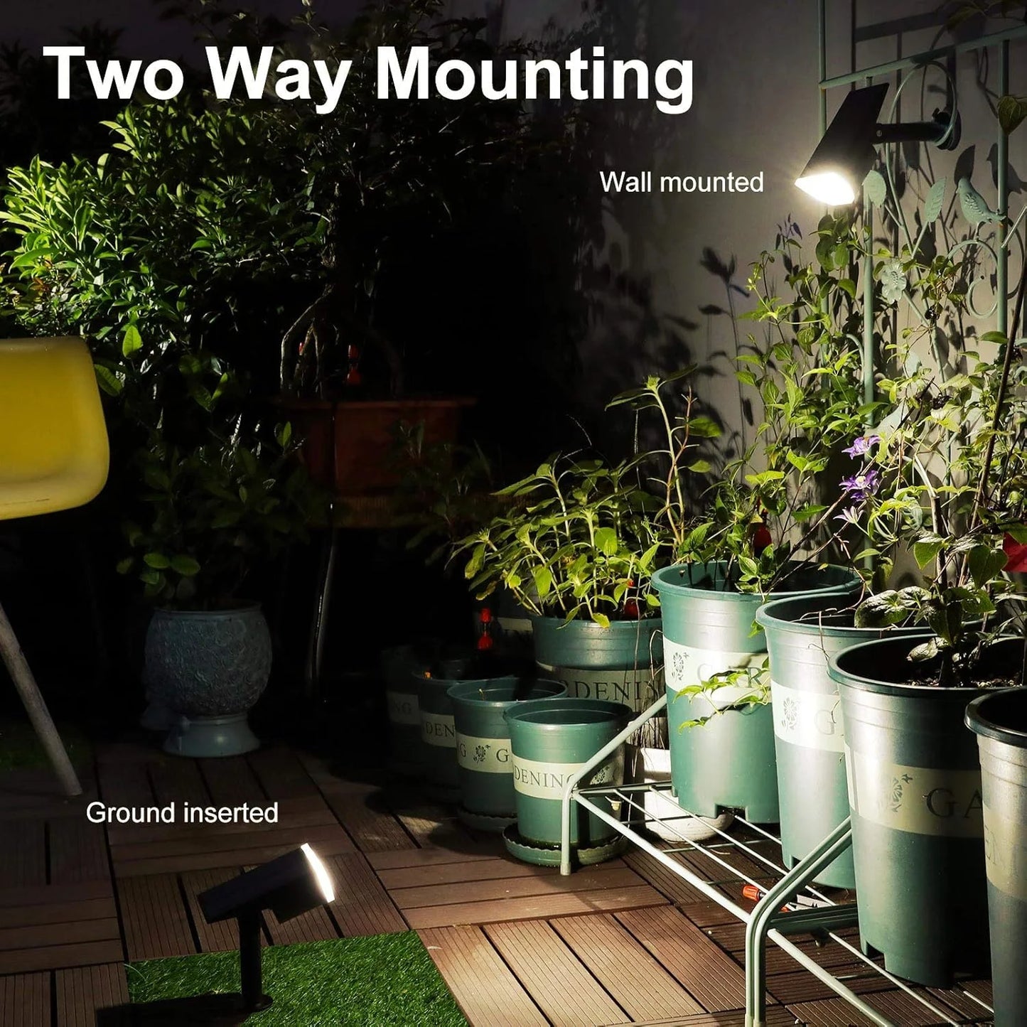 wall moounted solar led
