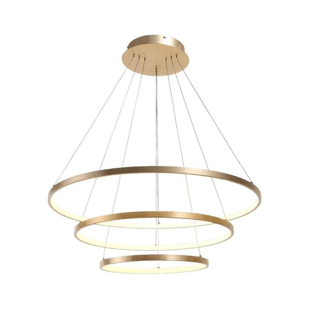 LED Pendant Light (BR4822) – 3-in-1 Suspended Modern Chandelier with Silicon Ring Diffuser