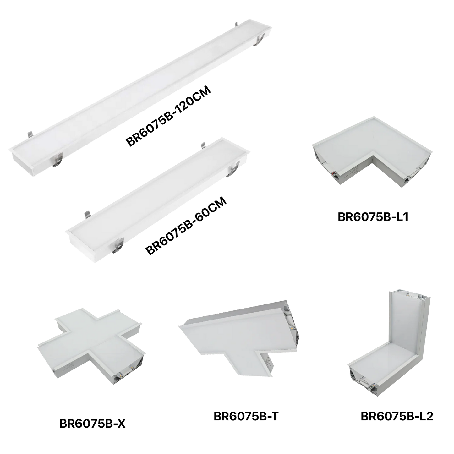 Ultralight White Linear Light Recessed Connectable - Modern Design (BR6075B)
