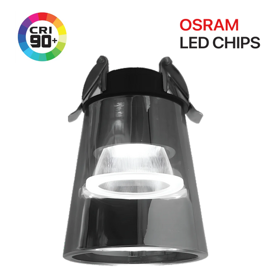 Ultra Light LED Downlight (BR4066) – 10W Glass Housing with OSRAM Chips