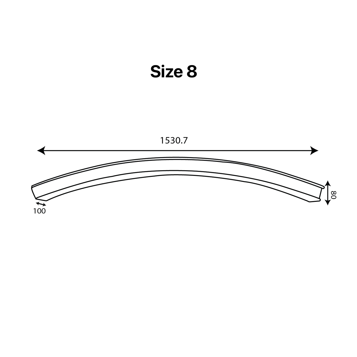 Ultralight Connectable LED Linear Light 40W (BR6752 Curve)