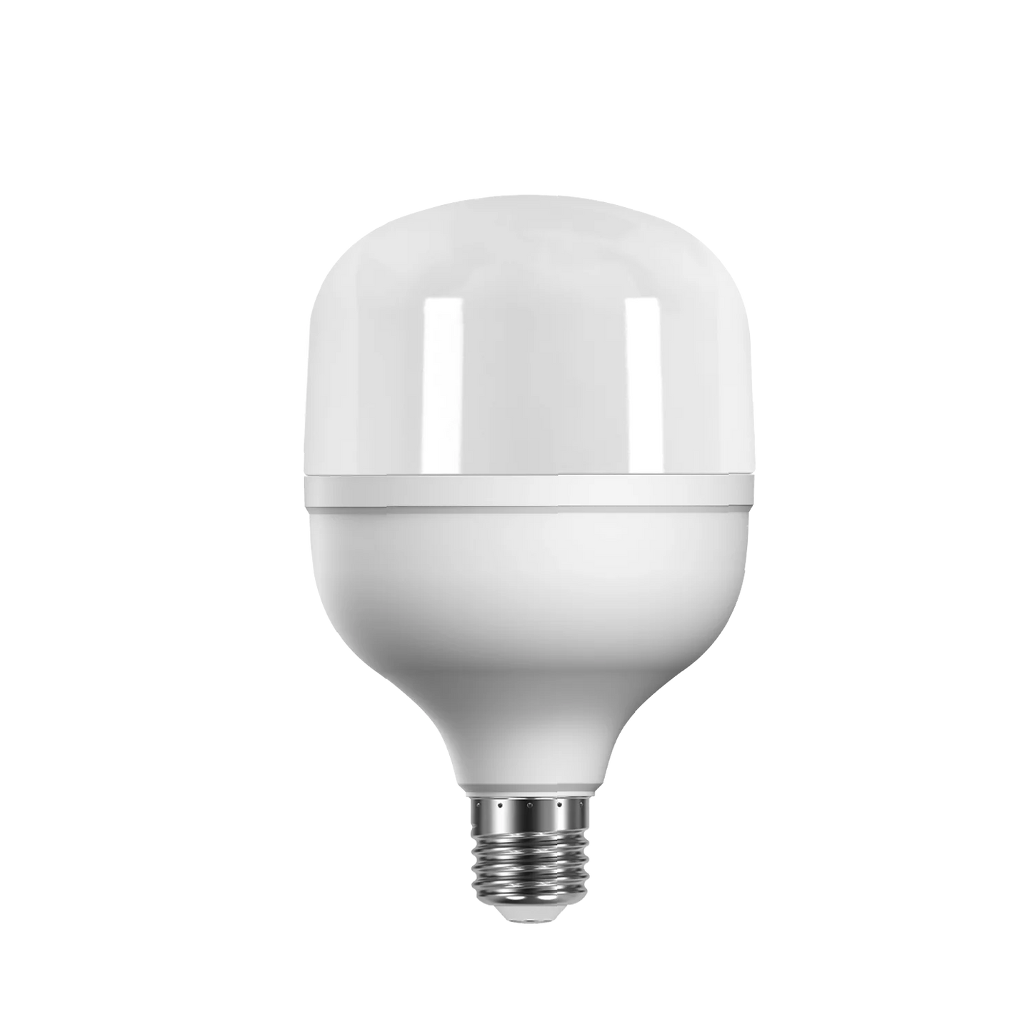 White LED light bulb on a white background