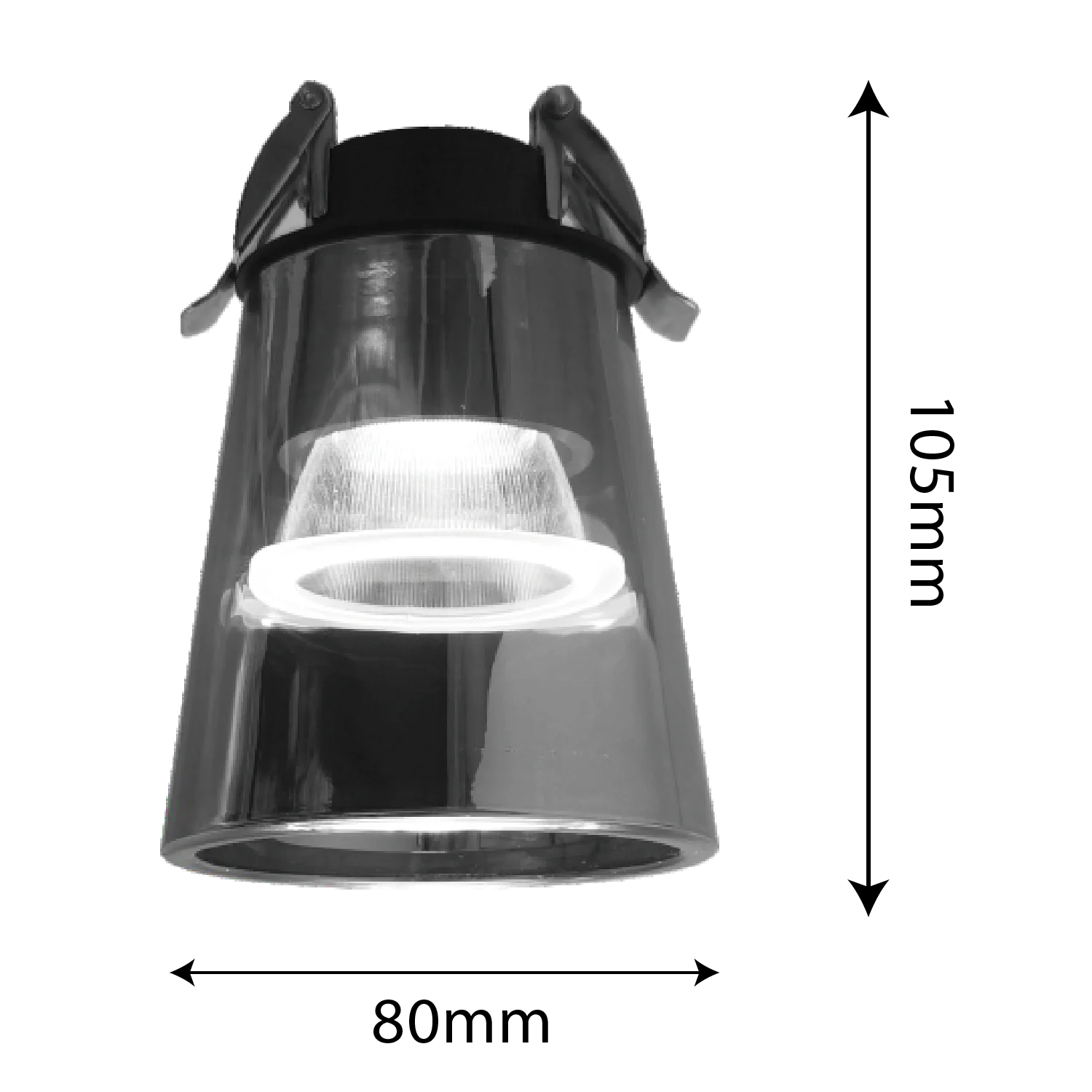 Ultra Light LED Downlight (BR4066) – 10W Glass Housing with OSRAM Chips