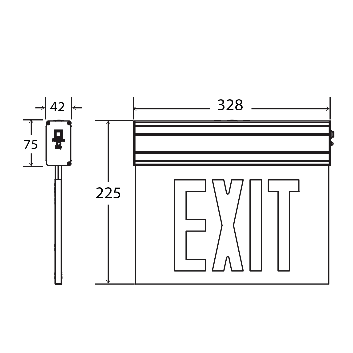 Ultralight Emergency LED Exit Signs 3.5W (JELEX)