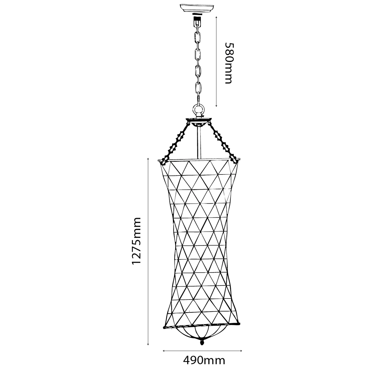 Ultralight Large Luxury Copper Pendant Light 9 E14 Bulb (P3452-500)