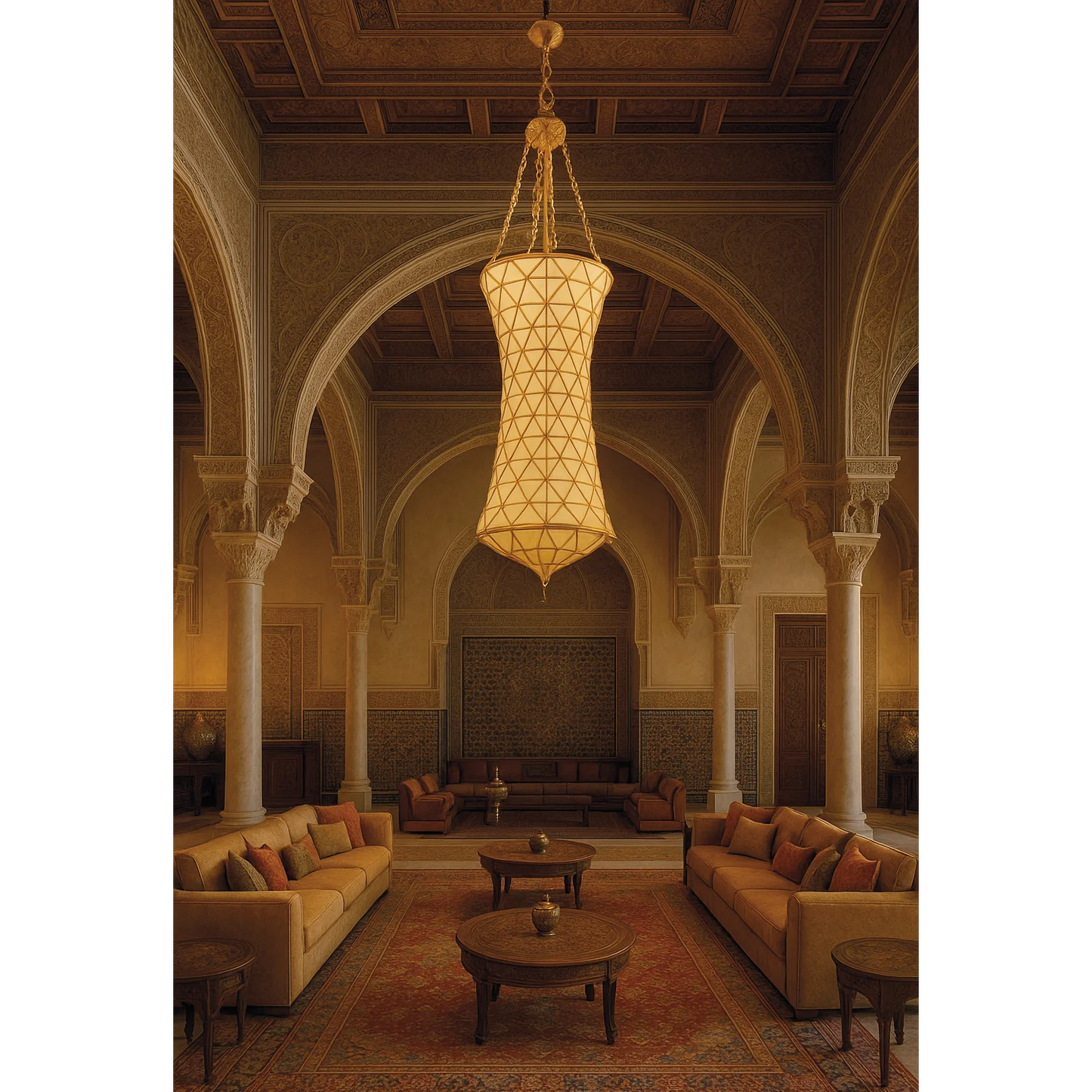 Ultralight Large Luxury Copper Pendant Light 9 E14 Bulb (P3452-500)