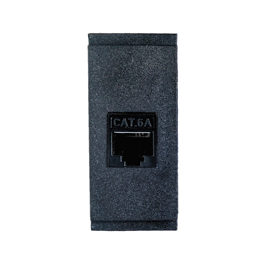 Ultra Light Cat 6A Socket - With Cable Cat6 1.5M - For Desktop-Box (ZM-F12)