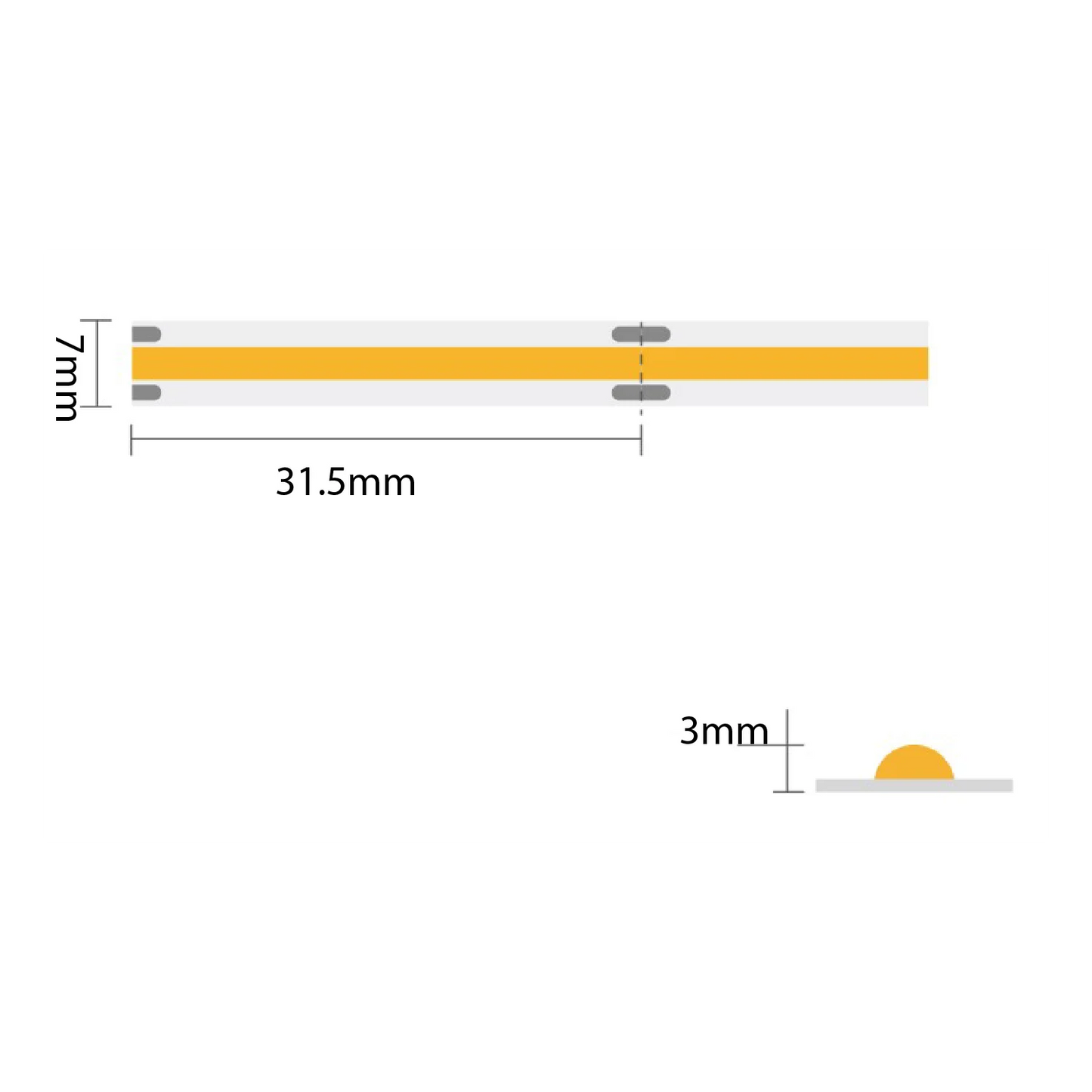 Ultra Light COB LED Strip Light - 15m - High CRI >90 (COB-384P)