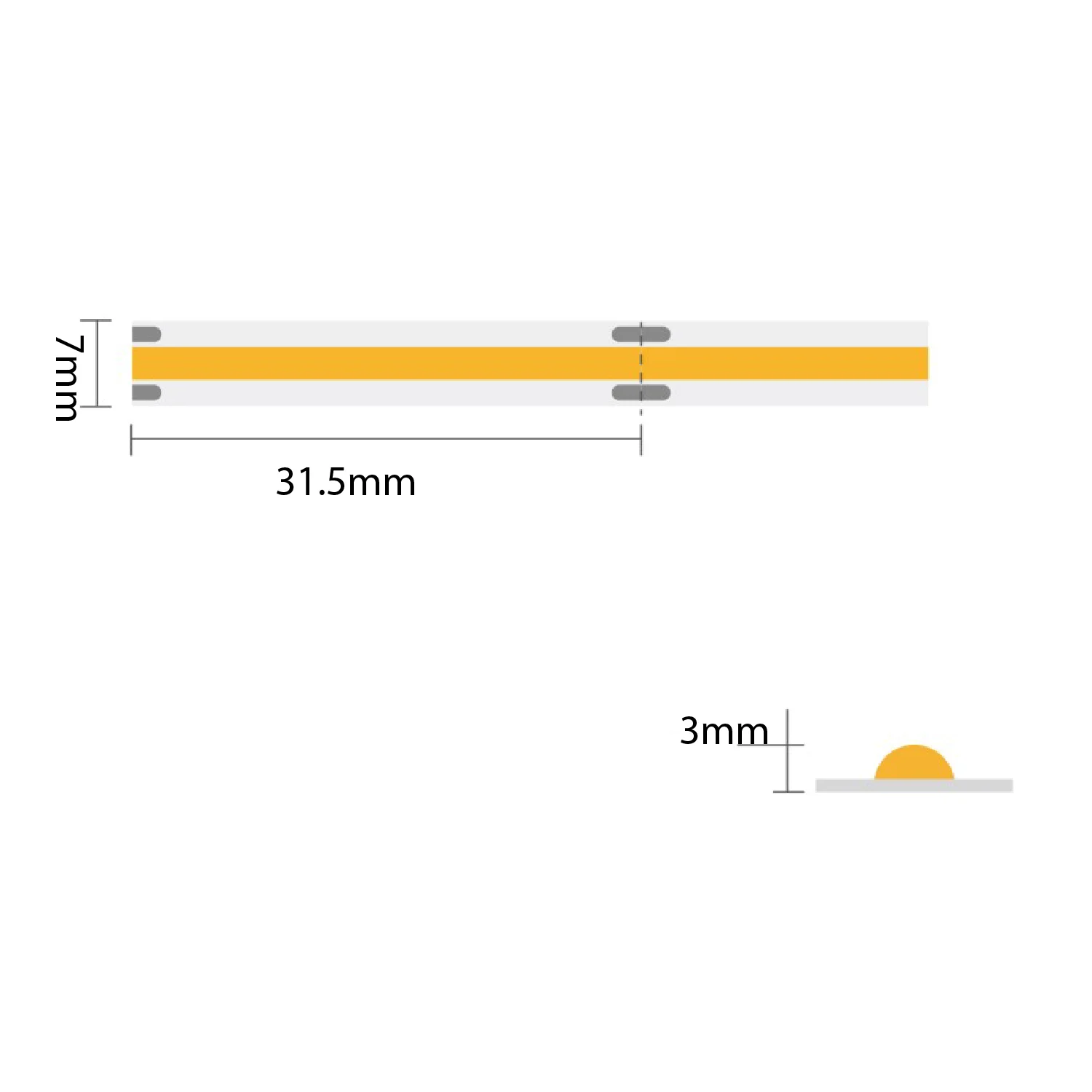Ultra Light COB LED Strip Light - 15m - High CRI >90 (COB-384P)