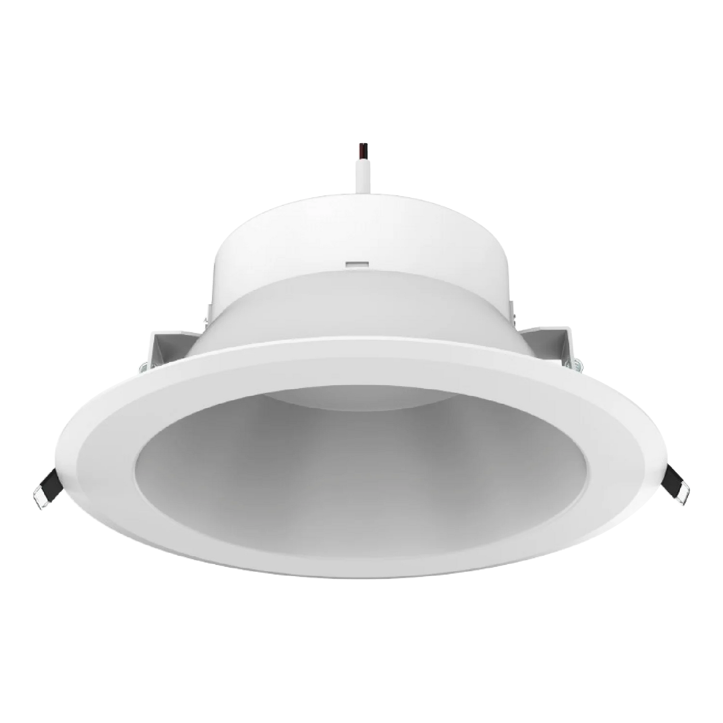 A white Ultralight LED Down Light with a modern design, featuring a circular shape and integrated LED lighting technology.