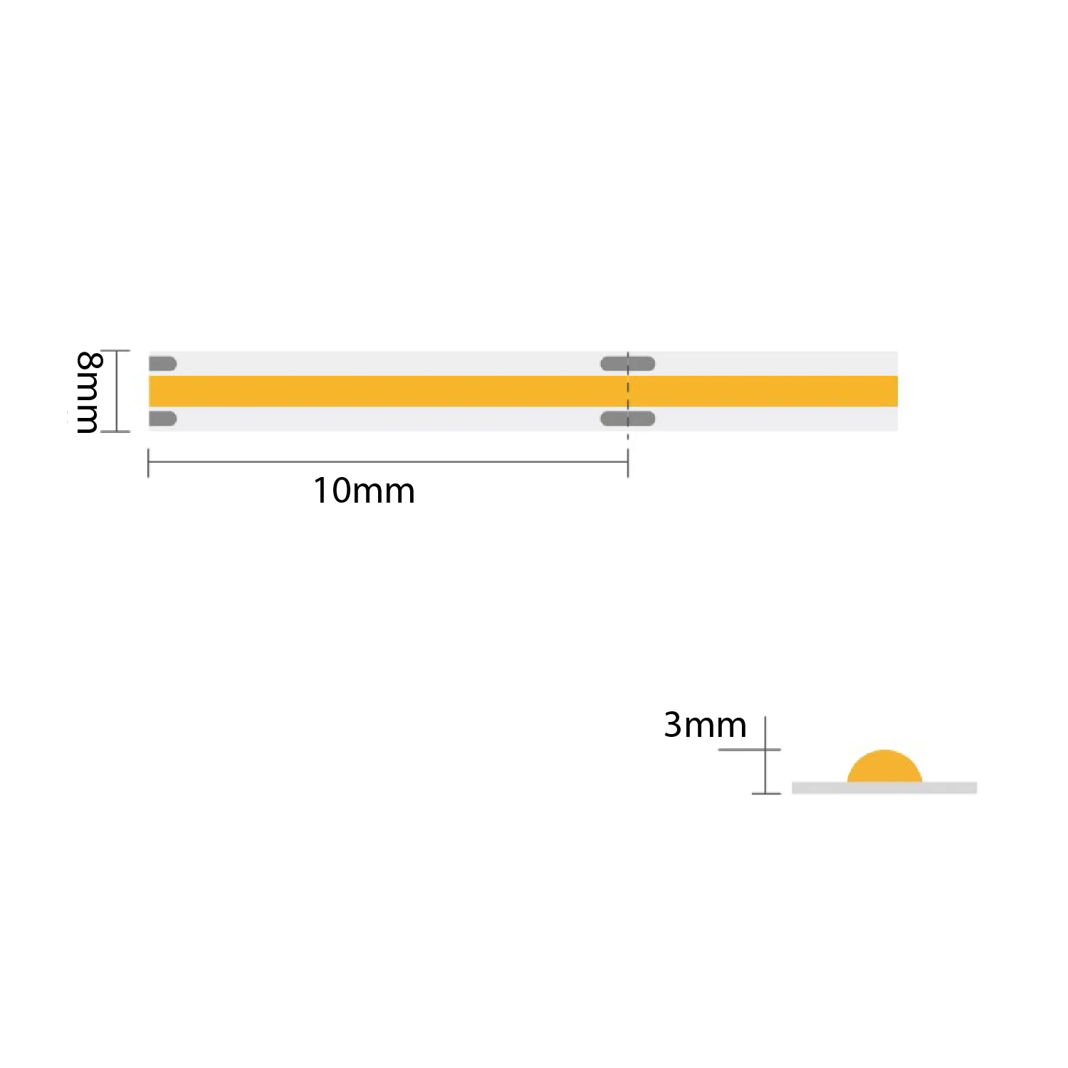 Ultra Light COB LED Strip Light - High CRI - Smooth Light - Flexible Design (COB-400P)