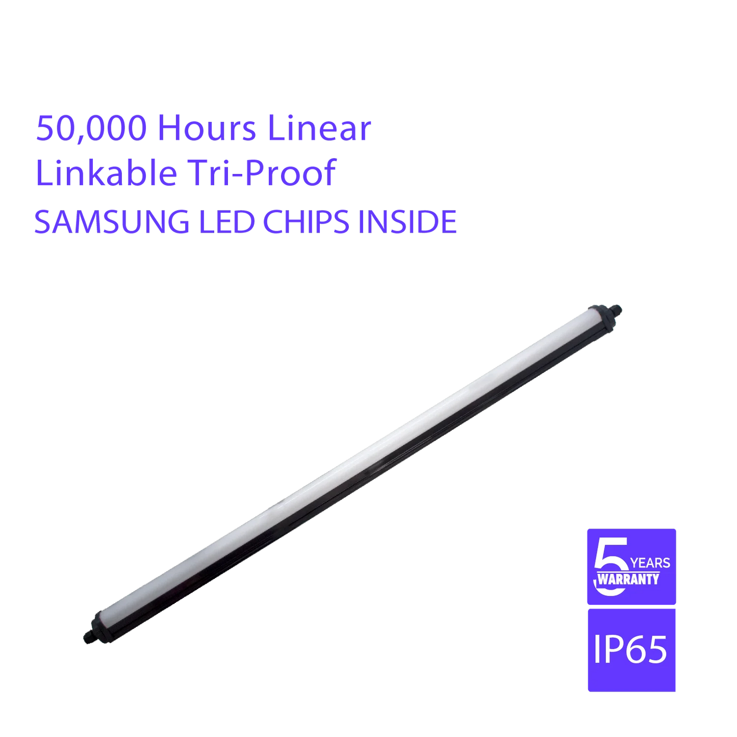 Ultralight LED Batten Light - Linkable Tri-proof 34W IP65 (UTL-WP01)