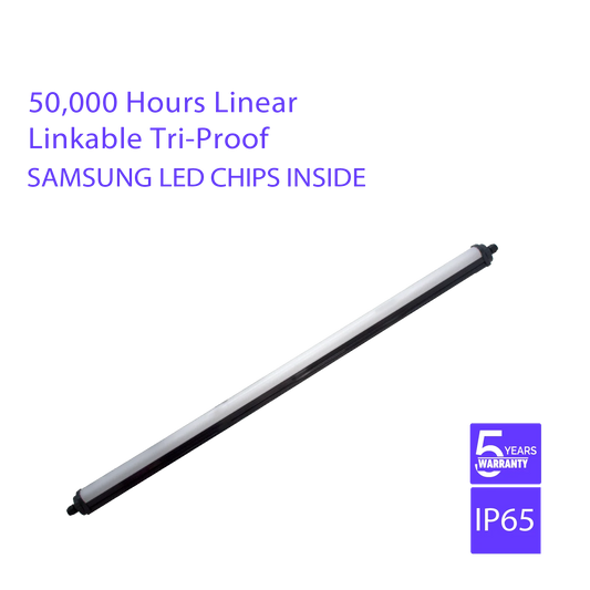 Ultralight LED Batten Light - Linkable Tri-proof 34W IP65 (UTL-WP01)