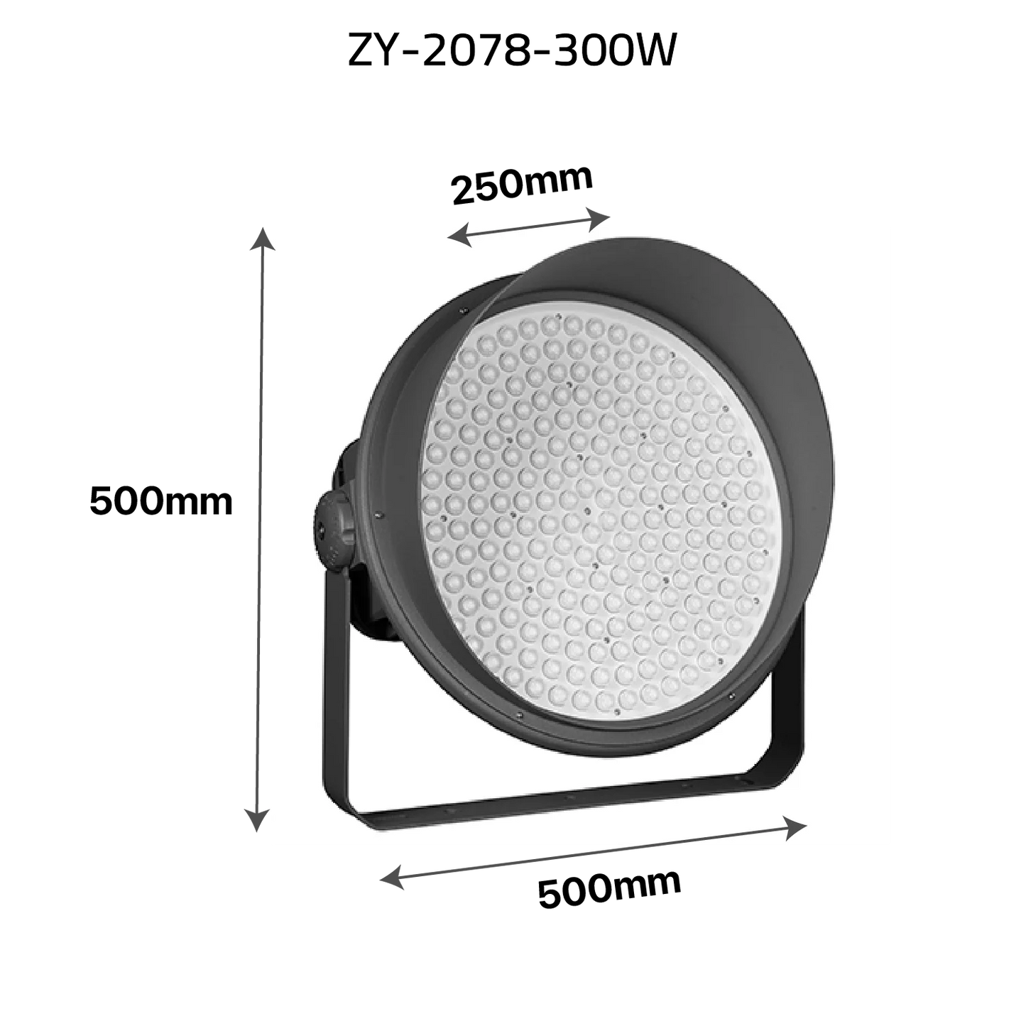 LED Flood Light IP65 (ZY-2078) – 300W/500W Outdoor Stadium Light with CREE Chips
