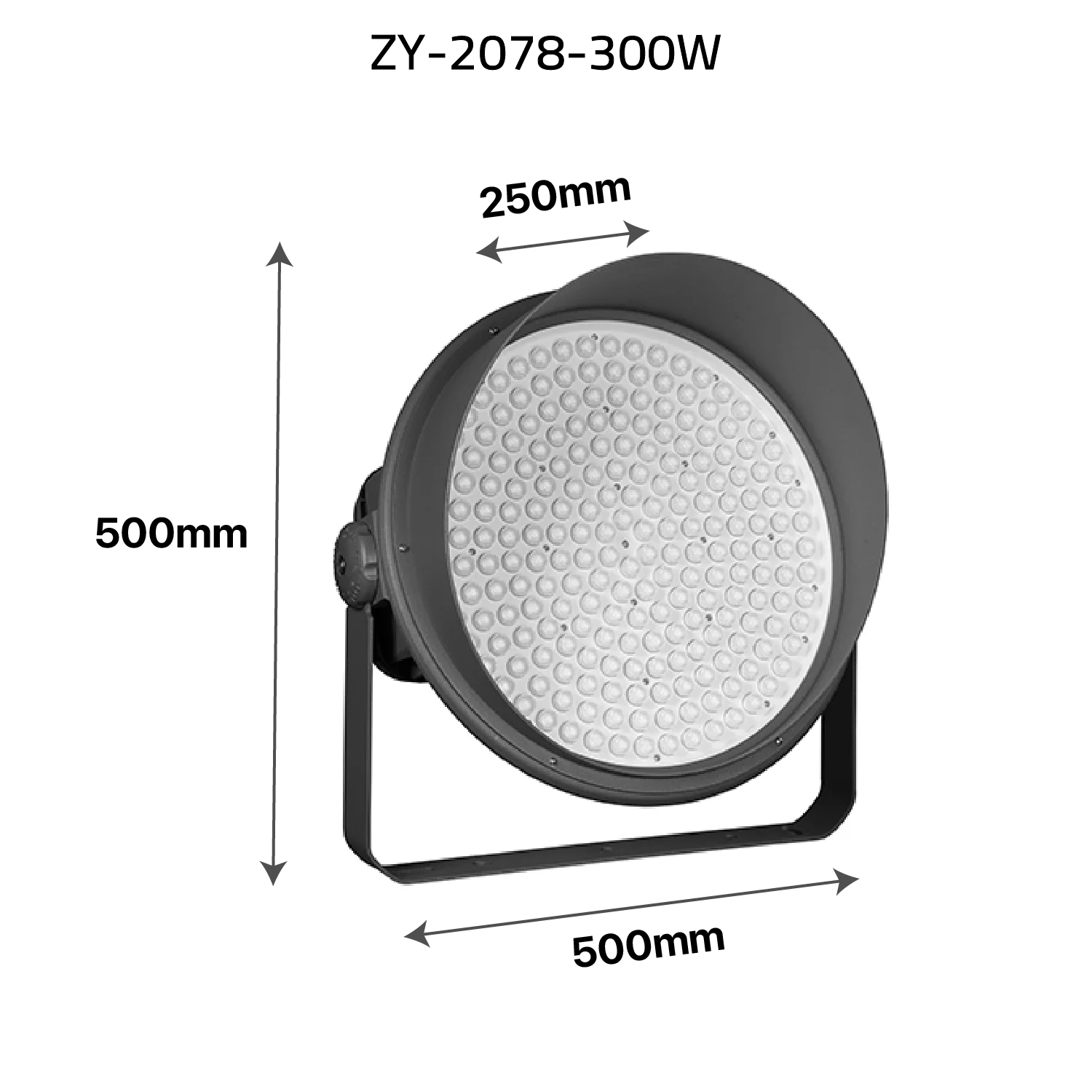 LED Flood Light IP65 (ZY-2078) – 300W/500W Outdoor Stadium Light with CREE Chips