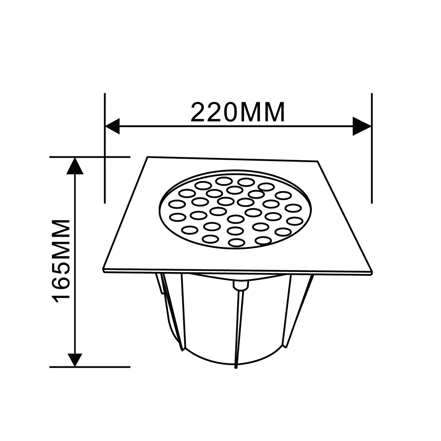 garden square light size