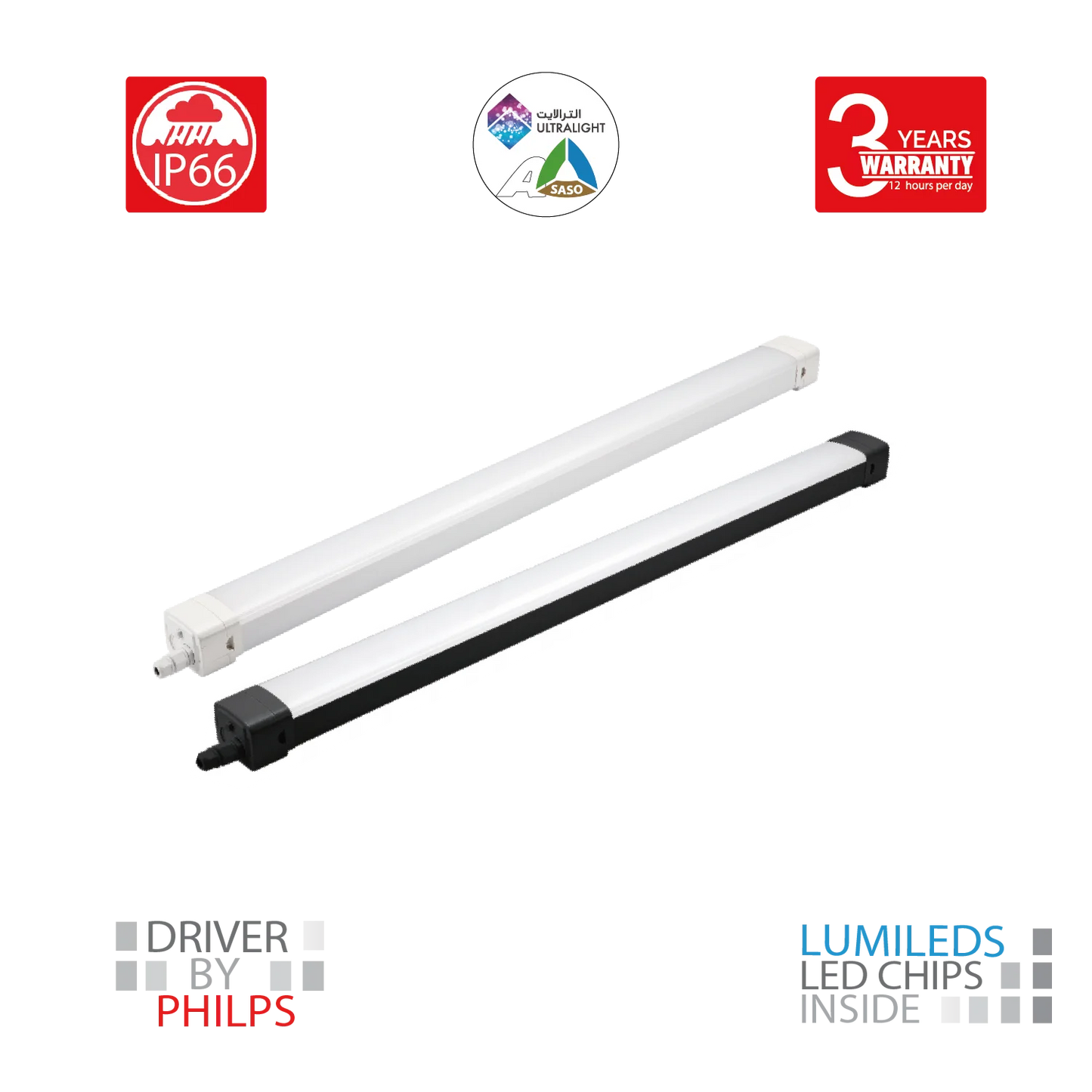 Ultralight Tri-Proof LED Linear Light 50W IP66 (TRA12095)