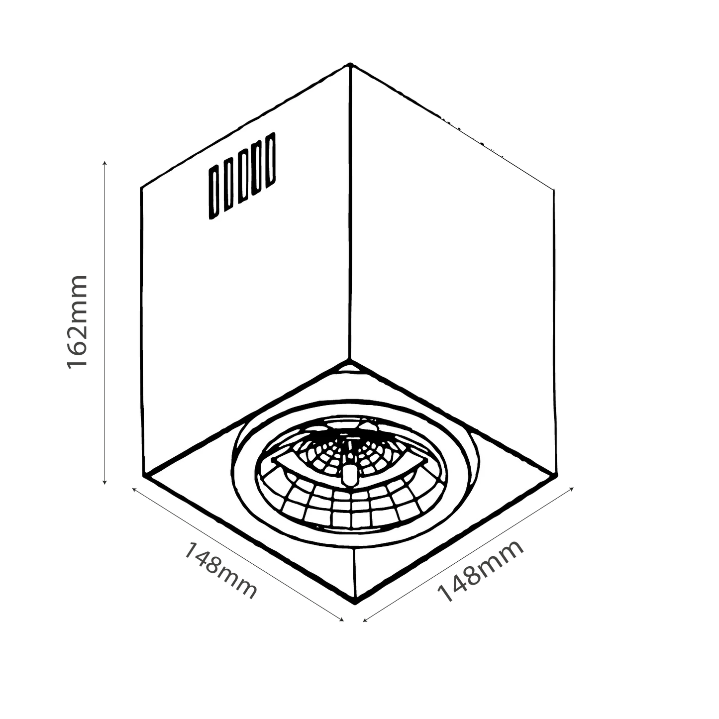 Ultralight Surface Mounted Frame AR111 - Rotatable Light Fixture (C7655)