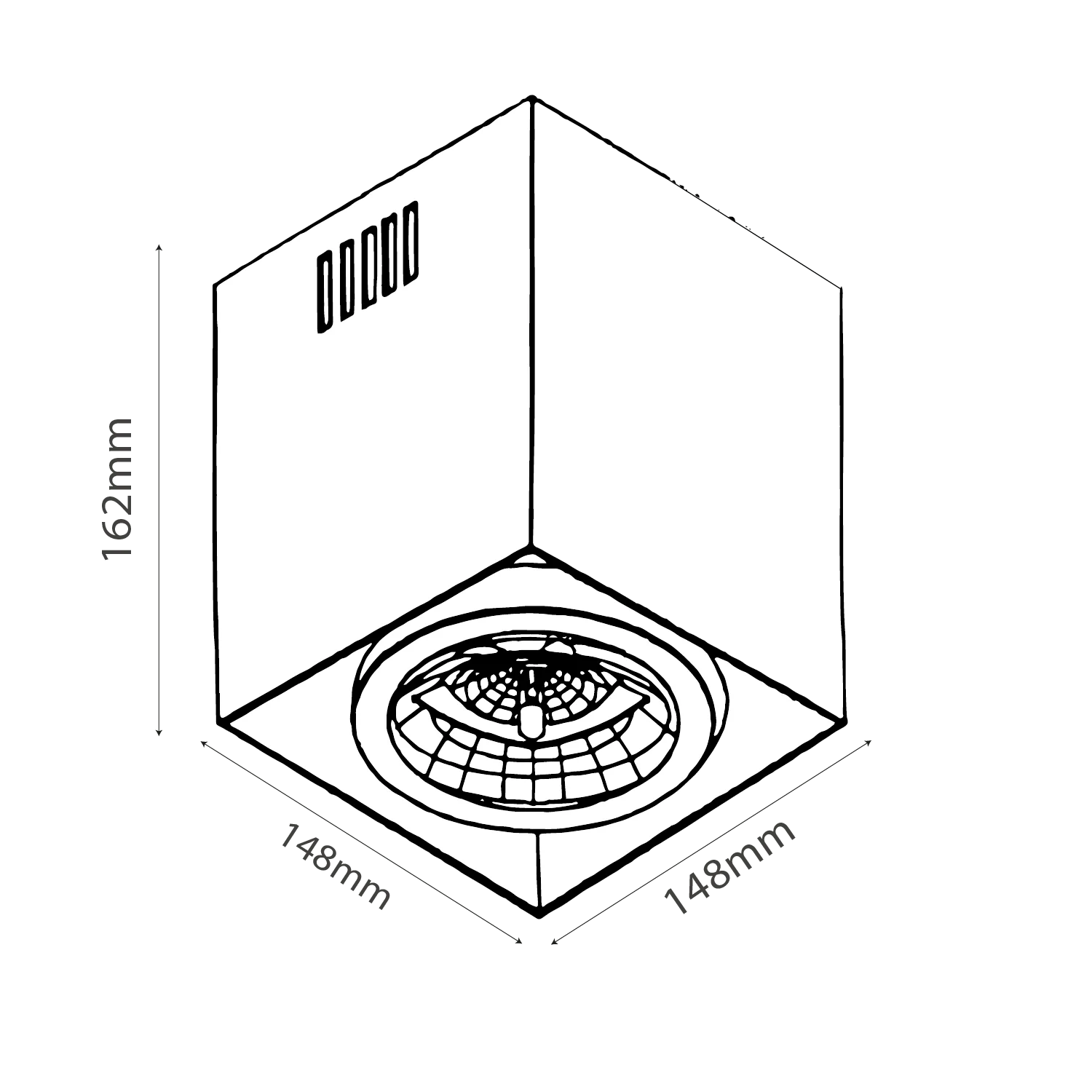 Ultralight Surface Mounted Frame AR111 - Rotatable Light Fixture (C7655)