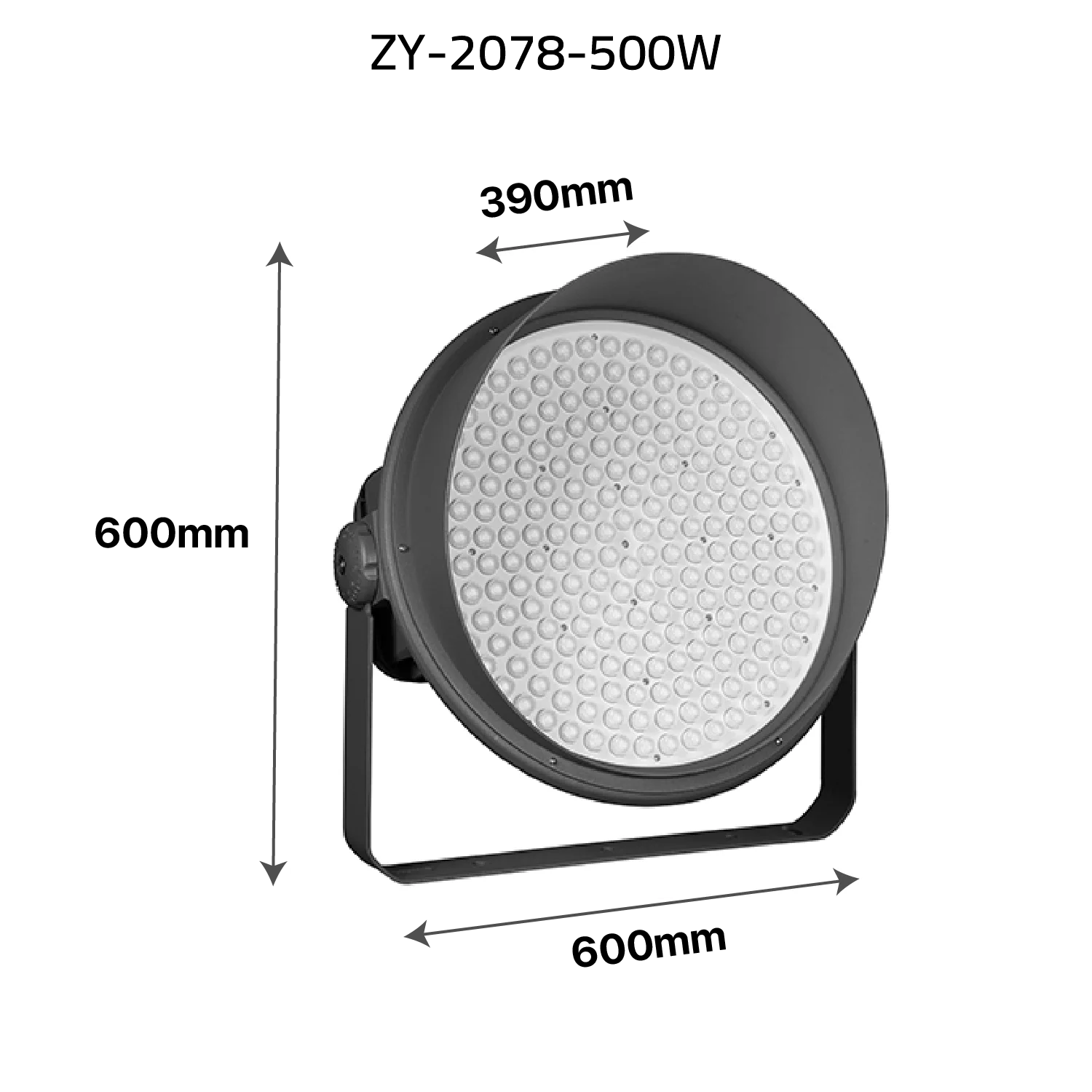 LED Flood Light IP65 (ZY-2078) – 300W/500W Outdoor Stadium Light with CREE Chips