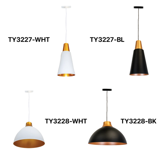 Ultralight Indoor Cone Pendant Light (TY322) with E27 Base